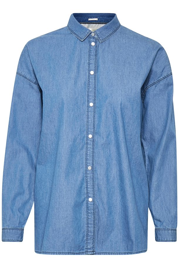 InWear Long sleeved shirt Blue Denim Wash – Shop Blue Denim Wash Long ...