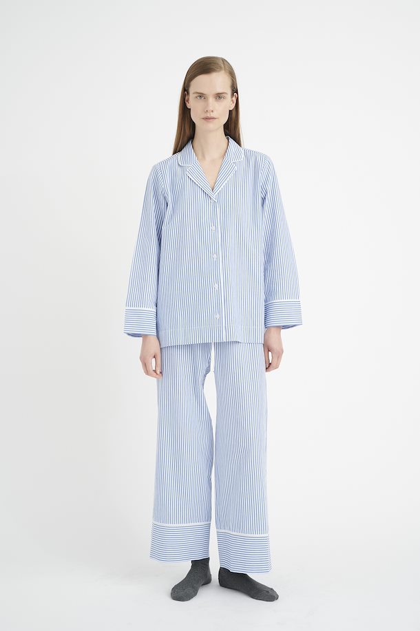 InWear CozyIW Night wear Pyjamas Shirt Blue / White – Shop Blue / White  CozyIW Night wear Pyjamas Shirt from size 32-44 here