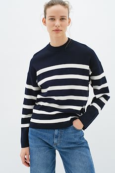 Lurex Stripe Sweater - Black - Knitwear - Long Sleeve - Women's Clothing -  Storm