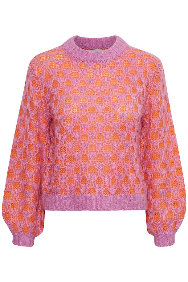 InWear Knit pullover Dahlia Pink / Gold Orange – Pink Gold Orange Knit pullover from size
