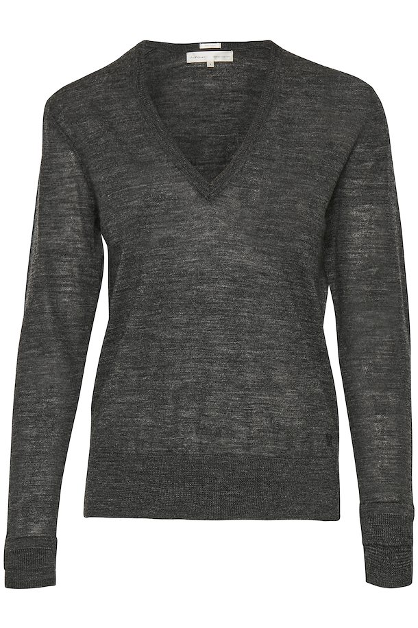 InWear Knit pullover Dark Grey Melange – Shop Dark Grey Melange Knit ...