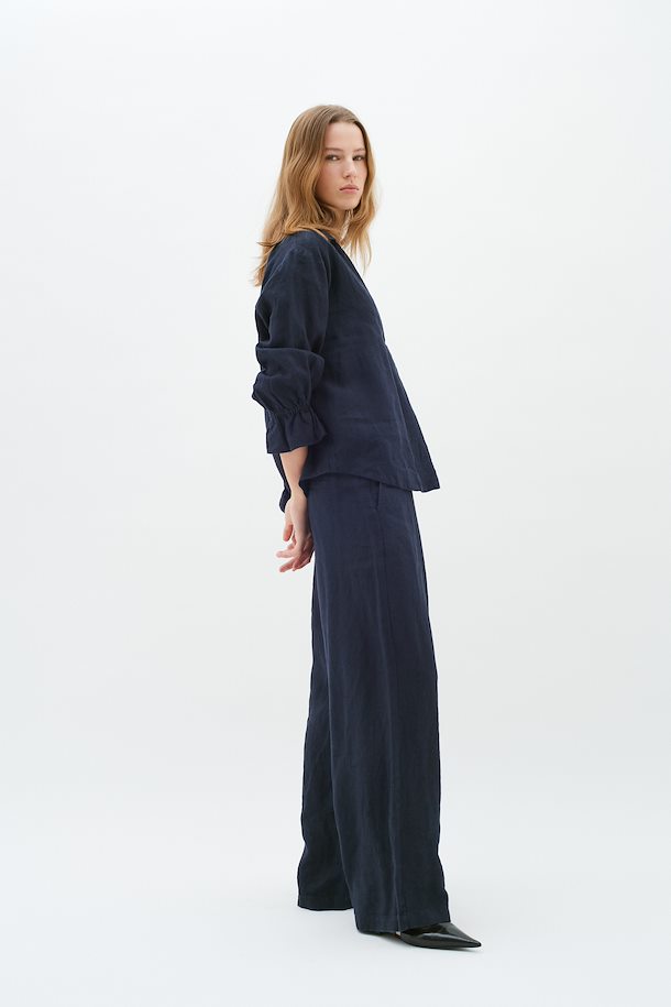 InWear PegIW Leinen Hose Marine Blue – Shoppen Sie Marine Blue 