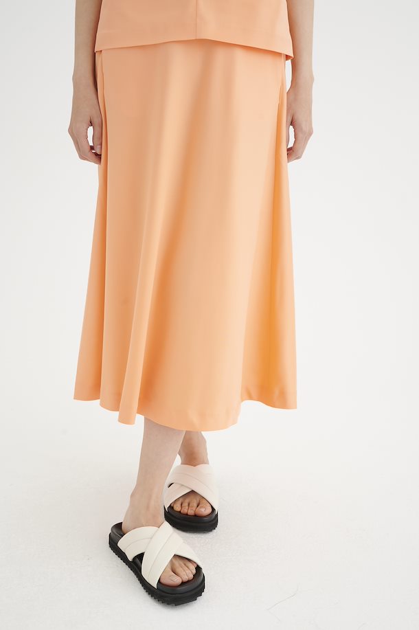 INWEAR Kiko Drawstring Waist Maxi Dress in Melon Juice