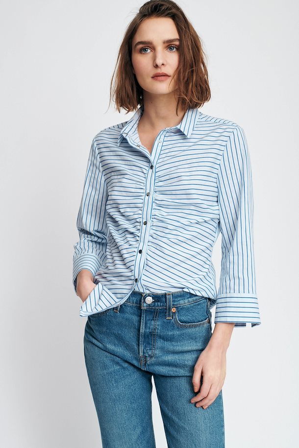 InWear Long sleeved shirt Nautic Blue Stripe – Shop Nautic Blue Stripe ...