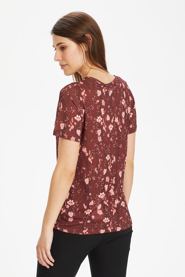 InWear Kurzarm T-Shirt Russet Brown Asian Floral – Shoppen Sie Russet