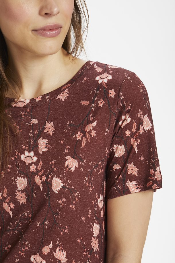 InWear Kurzarm T-Shirt Russet Brown Asian Floral – Shoppen Sie Russet