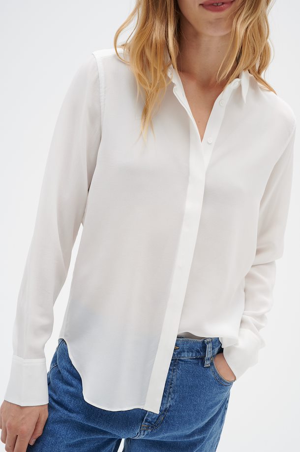 White Classic Silk Shirt - WOMEN Shirts